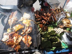 Thai grilled chicken cart