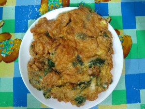 thai egg pork omelet