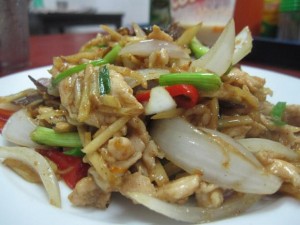 thai chicken with ginger