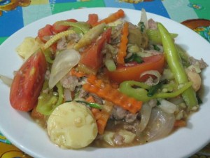 thai tofu with vegetables