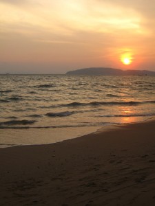 sunset in krabi thailand