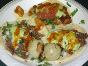 Mexican tacos de cabeza