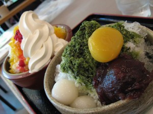 kakigori japanese ice dessert