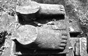 stone feet carving