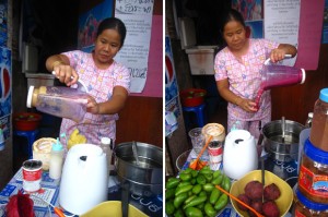 nang loeng fruit shake stall