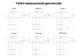 T-shirt measurements
