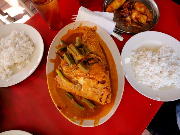 Wonderful local style curry, and a huge Indian style fish head curry