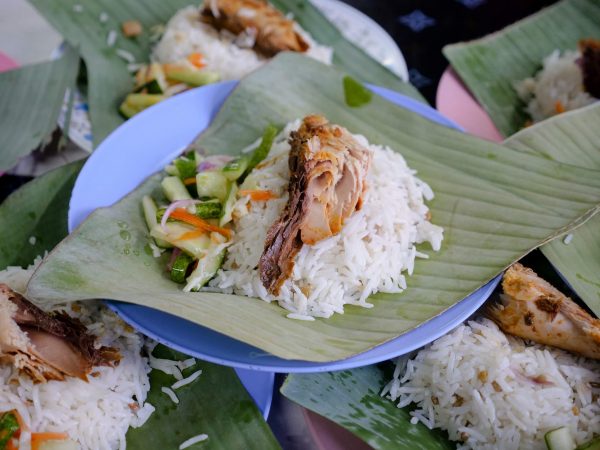 Nasi Dagang is a food thats made with glutinous rice, coconut milk, shredded coconut, and fish