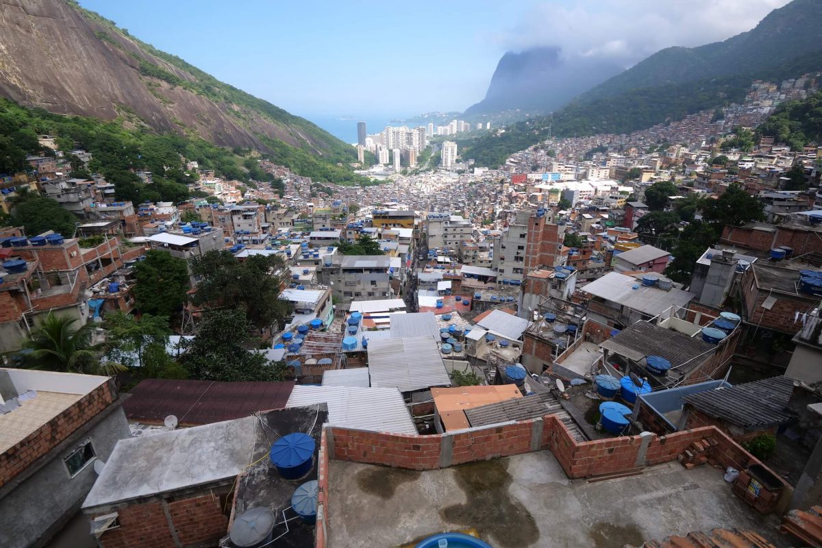 Gate of Heaven View in Rocinha Favela in Rio